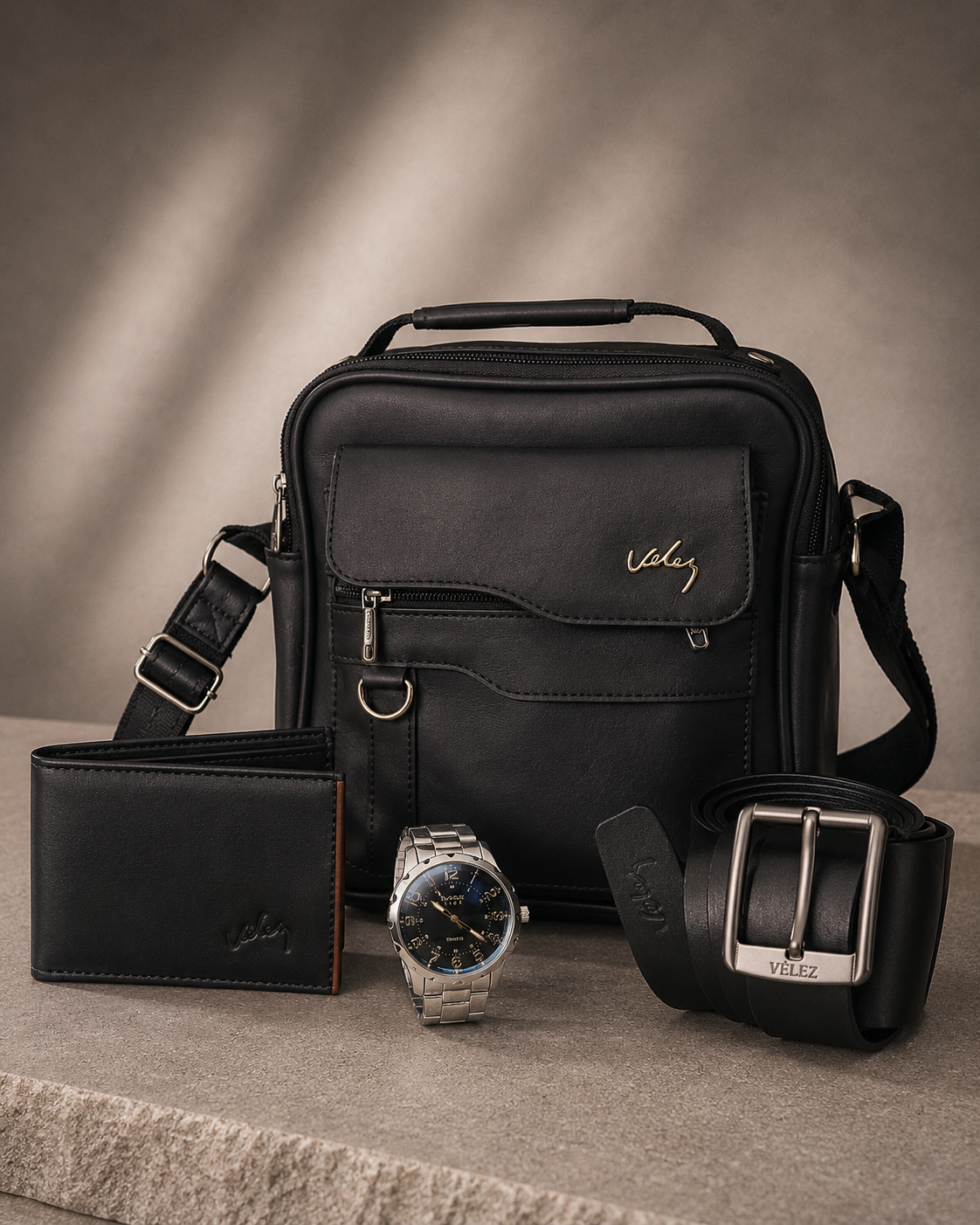 🔥 Combo Caballero Elegante 4 en 1 | Bolso + Cartera + Regalos GRATIS
