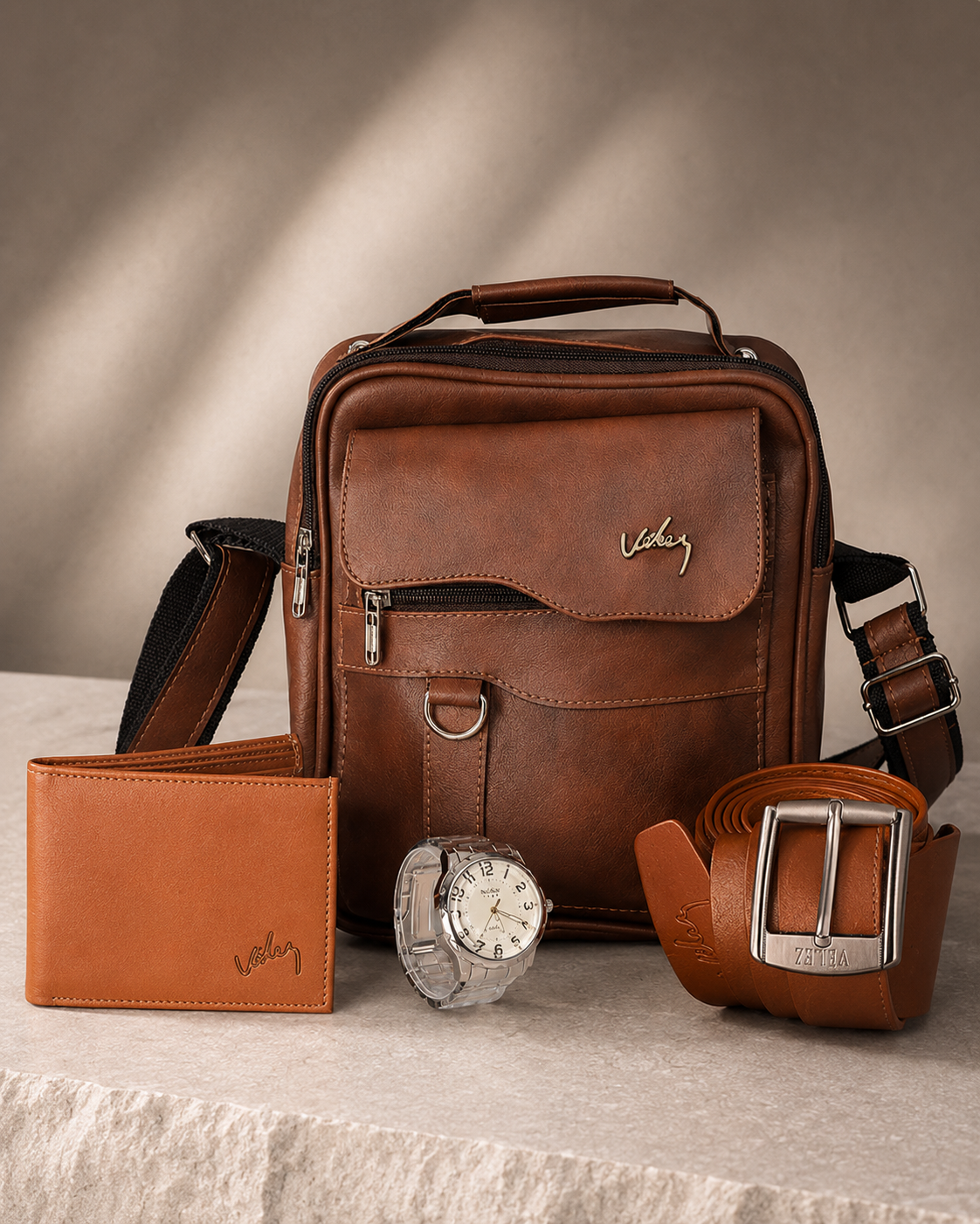 🔥 Combo Caballero Elegante 4 en 1 | Bolso + Cartera + Regalos GRATIS