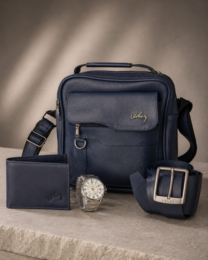 🔥 Combo Caballero Elegante 4 en 1 | Bolso + Cartera + Regalos GRATIS